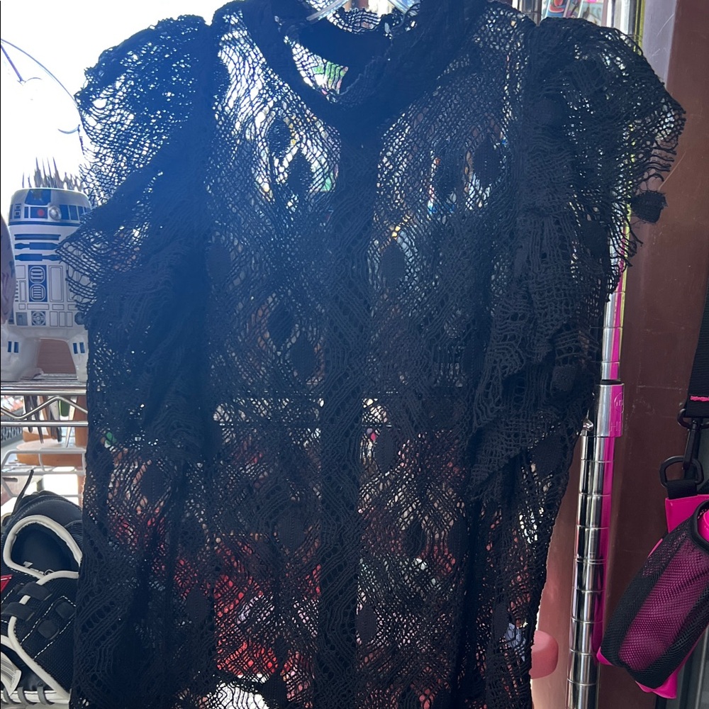 Elegant Black Lace Top